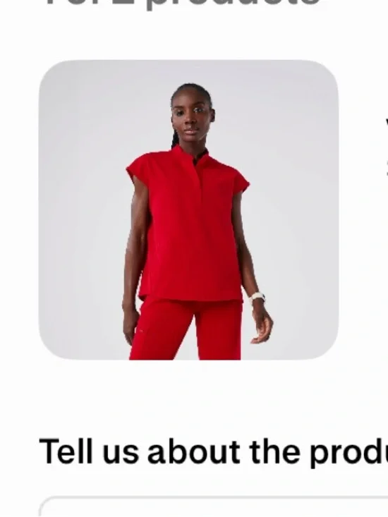 Figs rafaela scrub set - winning red - Picture 5 of 5